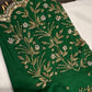 Green Silk Maggam Aari Blouse - 