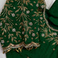 Green Silk Maggam Aari Blouse - 