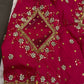 Pink Net Silk Maggam Aari Blouse - 