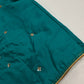 Teal Blue Net Silk Maggam Aari Blouse - 