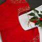 Red Silk Maggam Aari Blouse - 