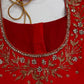 Red Silk Maggam Aari Blouse - 