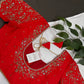 Red Silk Maggam Aari Blouse - 