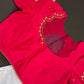 Pink Silk Maggam Aari Blouse - 