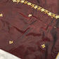 Brown Silk Maggam Aari Blouse - 
