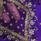 Purple Net Silk Maggam Aari Blouse - 