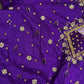 Purple Net Silk Maggam Aari Blouse - 