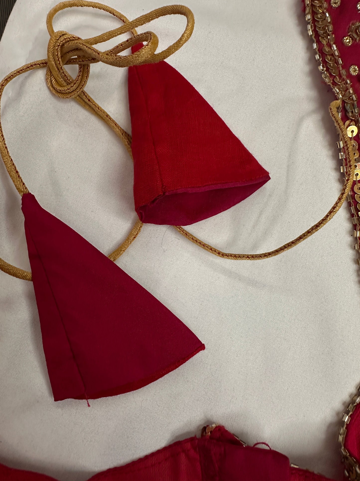 Pink Net Silk Maggam Aari Blouse - 