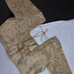 Beige Cream Silk Maggam Aari Blouse - 