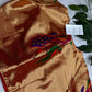 Gold Orange Pure Painthani Blouse - 