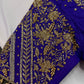 Blue Silk Maggam Aari Blouse - 