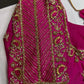 Pink Kardana Silk Maggam Aari Work Blouse - 