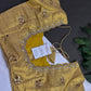Golden Tissue Silk Maggam Aari Pearl Work Blouse - 