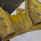 Golden Tissue Silk Maggam Aari Pearl Work Blouse - 
