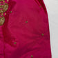 Dholki Pattern Pink Silk Maggam Aari Work Blouse - 