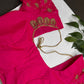 Dholki Pattern Pink Silk Maggam Aari Work Blouse - 
