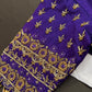 Purple Silk Maggam Aari Work Blouse - 