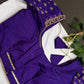 Purple Silk Maggam Aari Work Blouse - 