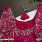 Crepe Pink  Silk Silver Pearl Work Blouse - 