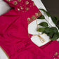 Pink Pearl Kardana Silk Maggam Aari Blouse - 
