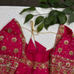 Pink Pearl Kardana Silk Maggam Aari Blouse - 