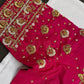Pink Pearl Kardana Silk Maggam Aari Blouse - 