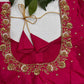 Pink Pearl Kardana Silk Maggam Aari Blouse - 
