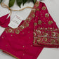 Pink Pearl Kardana Silk Maggam Aari Blouse - 