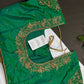 Green Kardana Silk Maggam Aari Blouse - 