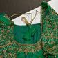 Green Kardana Silk Maggam Aari Blouse - 