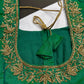 Green Kardana Silk Maggam Aari Blouse - 