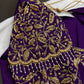 Purple Kardana Silk Maggam Aari Blouse - 