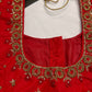 Red Silk Maggam Aari Work Blouse - 