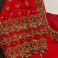 Red Silk Maggam Aari Work Blouse - 