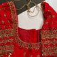 Red Silk Maggam Aari Work Blouse - 