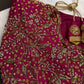 Pink Silk Maggam Aari Work Blouse - 