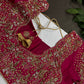 Pink Silk Maggam Aari Work Blouse - 
