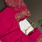 Pink Silk Maggam Aari Work Blouse - 