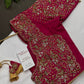 Pink Silk Maggam Aari Work Blouse - 