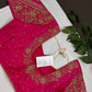 Pink Silk Maggam Aari Work Blouse - 