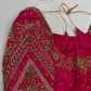 Pink Silk Maggam Aari Work Blouse - 