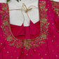 Pink Silk Maggam Aari Work Blouse - 