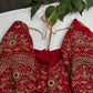 Red Silk Maggam Aari Work Blouse - 