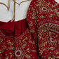 Red Silk Maggam Aari Work Blouse - 
