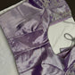 Lavender Purple Chinon Silk Maggam Aari Work Blouse - 