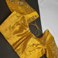 Gold Net Tissue Silk Maggam Aari Blouse - 