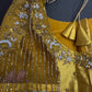 Gold Net Tissue Silk Maggam Aari Blouse - 