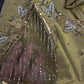 Gold Net Tissue Silk Maggam Aari Blouse - 