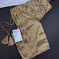 Gold  Silk Maggam Aari Pearl Work Blouse - 