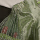 Pastel Green  Tissue Silk Maggam Aari Net Blouse - 